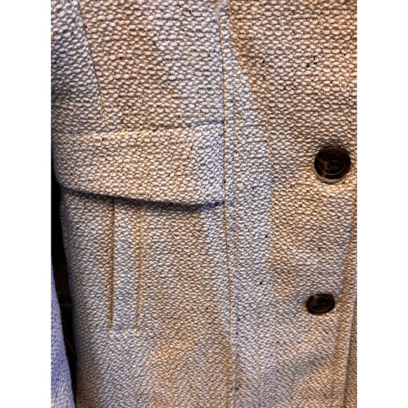 Gallery New York Oatmeal Tweed Coat Button Front Medium NWT - Picture 4 of 9